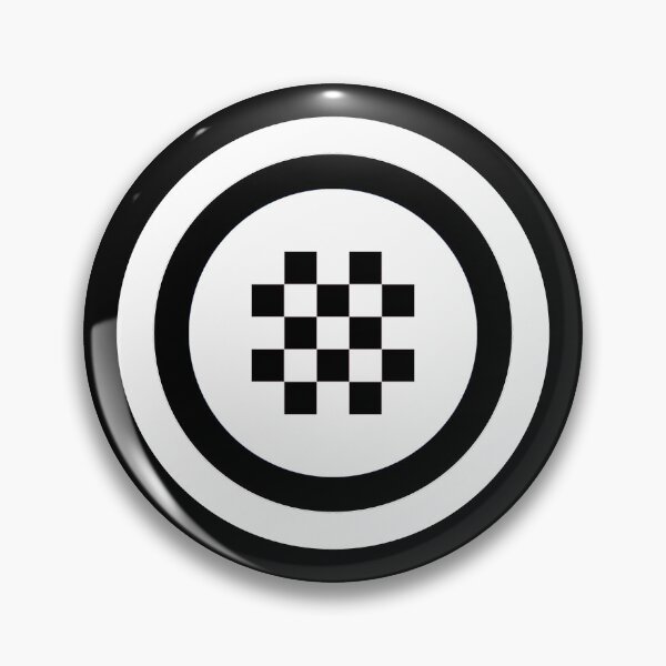 Item preview, 2 tone white black white Retro Mod Roundel designed and sold by ModSupporters.