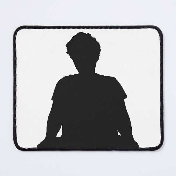 Item preview, Silhouetted Yoga Man Sits Black Shadow Silhouette Teachurb Relaxed Pose designed and sold by TeachUrb.