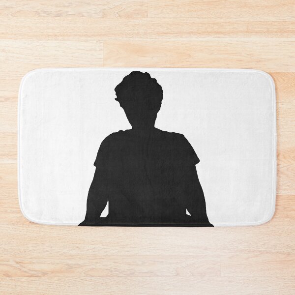 Item preview, Silhouetted Yoga Man Sits Black Shadow Silhouette Teachurb Relaxed Pose designed and sold by TeachUrb.