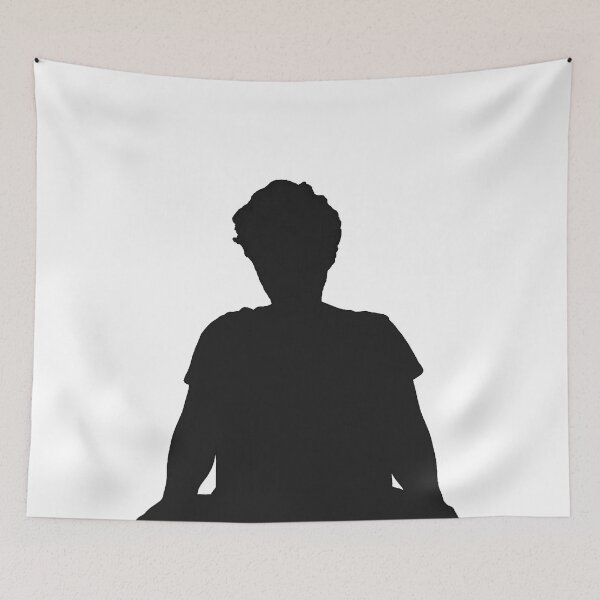 Item preview, Silhouetted Yoga Man Sits Black Shadow Silhouette Teachurb Relaxed Pose designed and sold by TeachUrb.