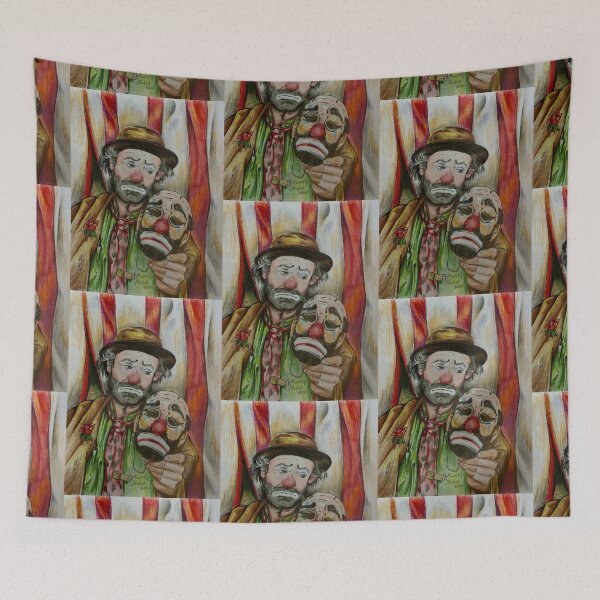 Artikelvorschau, Emmett Kelly mit Maske entworfen und verkauft von Letsdrawon.