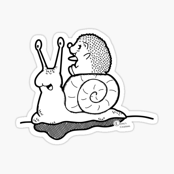 Hedgehog and snail friend Sticker