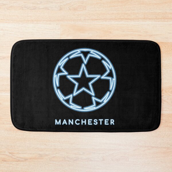 Item preview, Manchester Blue Neon Football designed and sold by R2-T2.
