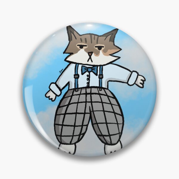 Item preview, cat in puffy pants w/ background designed and sold by ham-samwich.