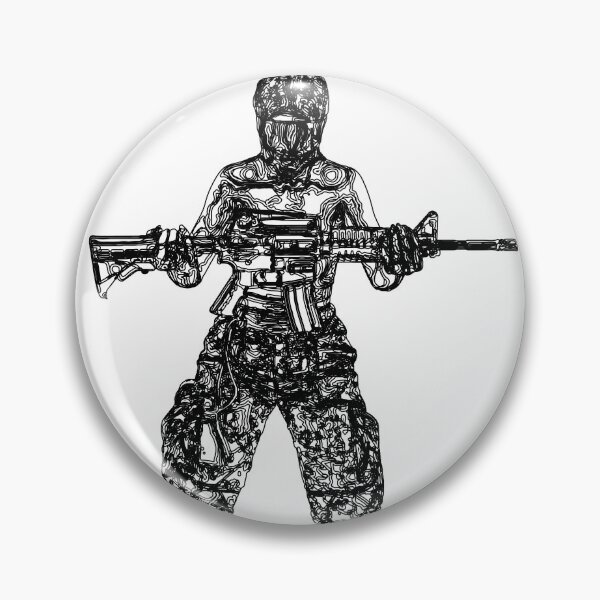 Item preview, Military girl with AR15 M4 designed and sold by pixeldizajn.