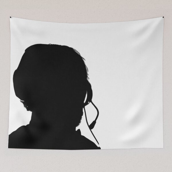 Item preview, Gamer Silhouette Man With Headphones in the Shadows Teachurb designed and sold by TeachUrb.