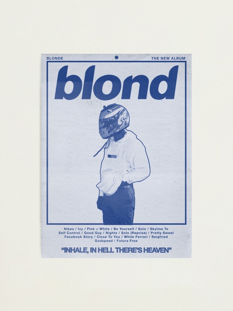 Blond Frank Ocean Tracklist  Photographic Print