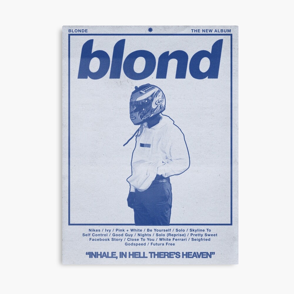 Blond Frank Ocean Tracklist  Photographic Print