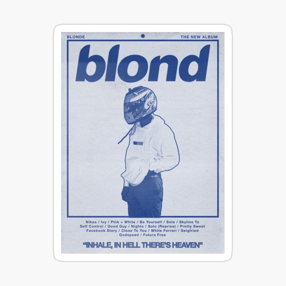 Blond Frank Ocean Tracklist  Photographic Print