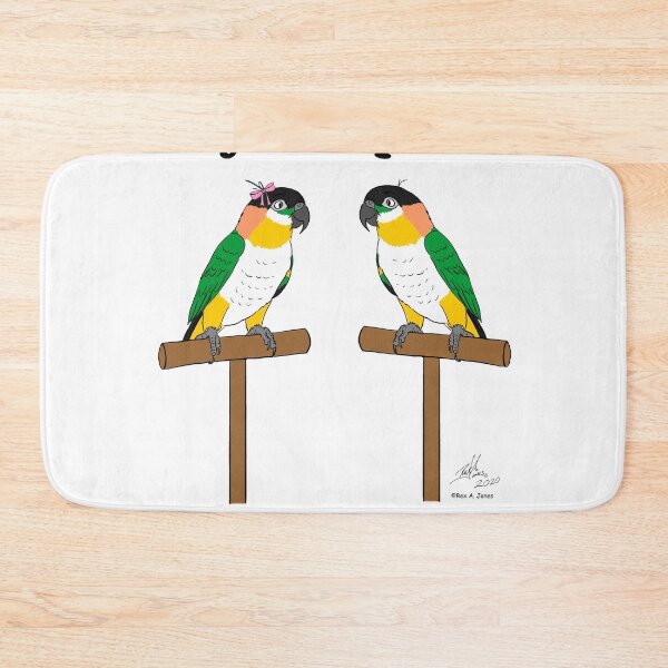 Item preview, Crazy Bird Person  with Black Headed Caiques designed and sold by Laughing Parrot Studio.