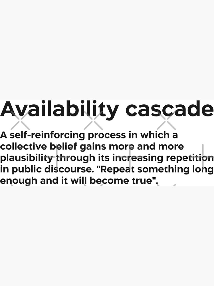 "Availability cascade black" Poster for Sale by EdimQuotes Redbubble