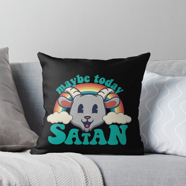 Item preview, Maybe Today Satan | Retro Toon Cute Kawaii Goat Head  designed and sold by ROBO MEGA.