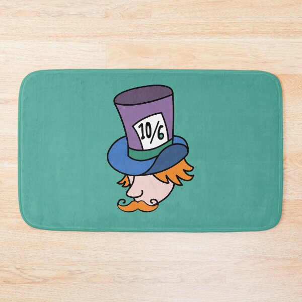 Item preview, Mad Hatter Cute Kawaii Funny Steampunk Alice in Wonderland Design With Top Hat and Curly Mustache designed and sold by SteamParliament.