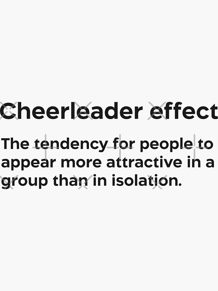 "Cheerleader effect black" Sticker by EdimQuotes Redbubble