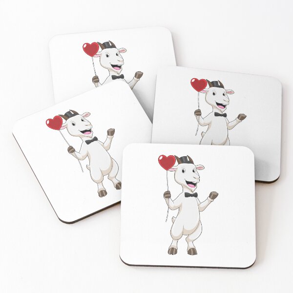 Item preview, Goat as Groom with Heart Balloon designed and sold by Snabdesign84.