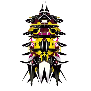 Artwork thumbnail, Colorful Abstract Bug Pattern by igmonius