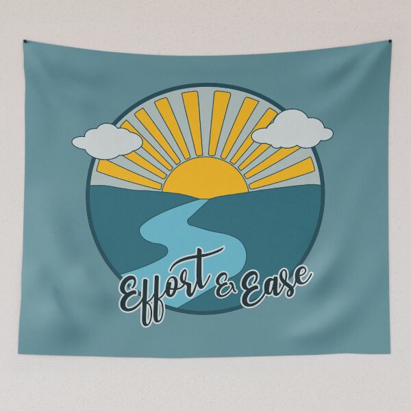 Item preview, Effort and Ease Yoga Saying designed and sold by MindfulMeta.