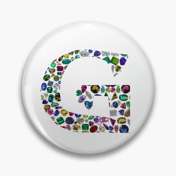 Item preview, G Initial Gemstone Design designed and sold by DigitalGemArt.