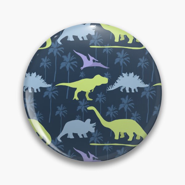 Item preview, Dinosaur pattern on navy blue designed and sold by Quick Brown Fox Canada.