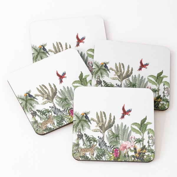 Item preview, Jungle Animals in a Jungle Scene Design designed and sold by WearWolfDesigns.