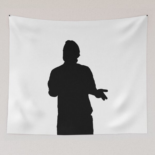 Item preview, Silhouette Of A Man With His Hands Out Explaining From The Shadows designed and sold by TeachUrb.