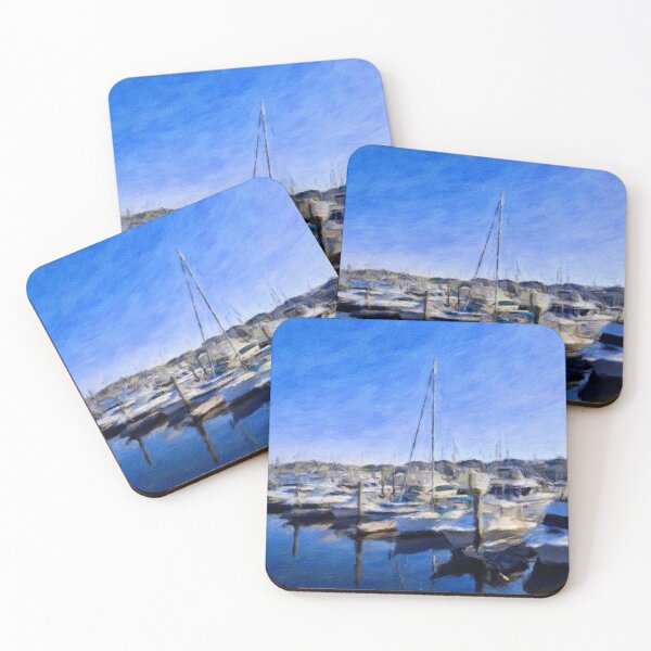 Item preview, Boats on the Blue Water Bay designed and sold by Pamela Storch.