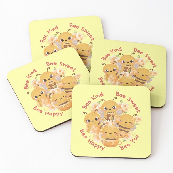 Item preview, Bee Kind, Bee Sweet, Bee Happy, Bee You | Cute Bee & Floral Pattern designed and sold by AurayaStudio.