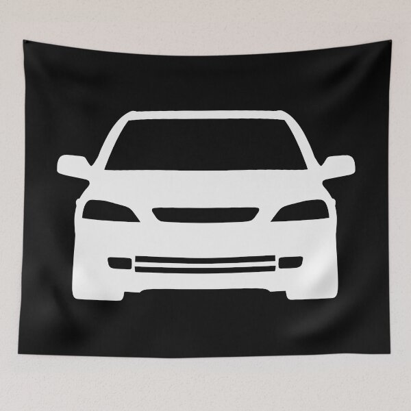 Item preview, Opel Vauxhall Holden Astra G 1998-2004 white silhouette designed and sold by EdimDesign.