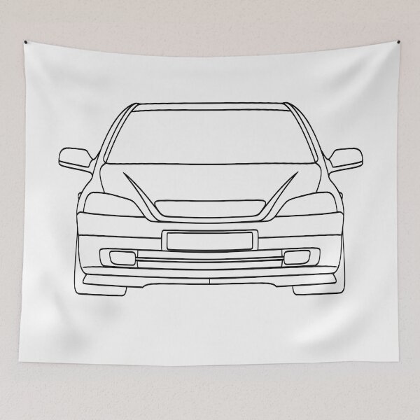 Item preview, Opel Vauxhall Holden Astra G 1998-2004 black lines designed and sold by EdimDesign.
