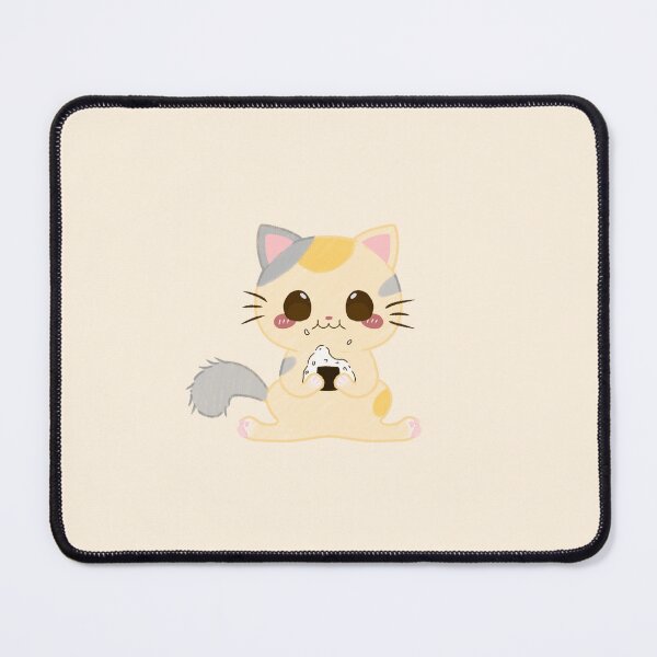 Item preview, Munching Cat with Onigiri designed and sold by takenoko-3.