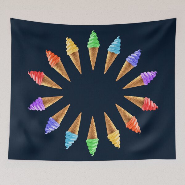Item preview, Circle of Rainbow Ice Cream Cones designed and sold by Deborah Camp.