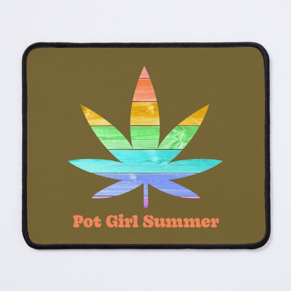 Item preview, Pot Girl Summer Weed Leaf Wood Pastel Rainbow Pattern - For Stoners/Smokers 420/Weed/Marijuana/Cannabis/Pot Lovers designed and sold by SteamParliament.