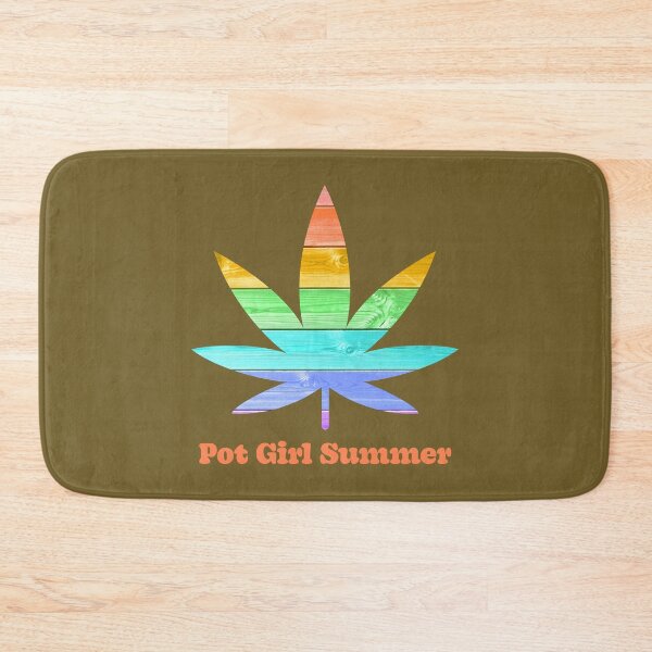 Item preview, Pot Girl Summer Weed Leaf Wood Pastel Rainbow Pattern - For Stoners/Smokers 420/Weed/Marijuana/Cannabis/Pot Lovers designed and sold by SteamParliament.