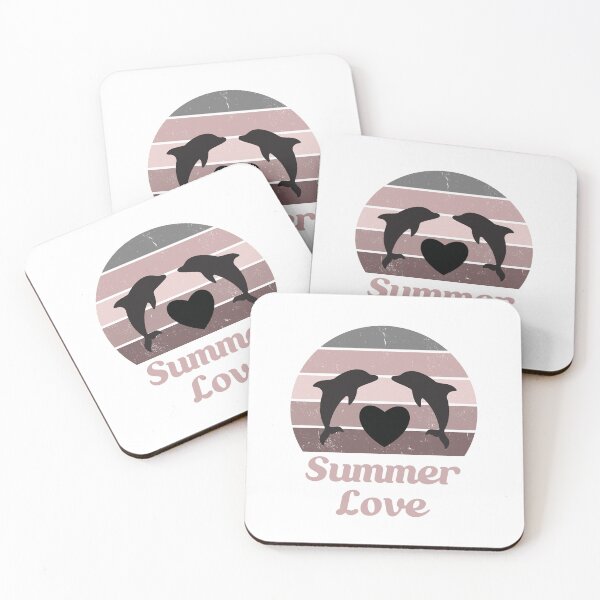 Item preview, Dolphin Vintage Sunset Summer Love designed and sold by HappyLifeCreate.