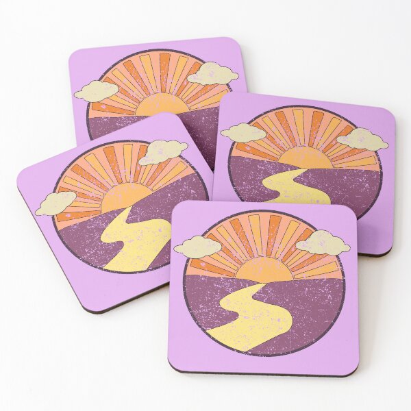 Item preview, Sunset and Winding River Distressed Retro designed and sold by MindfulMeta.