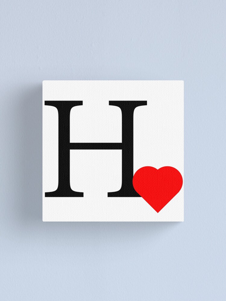 Letter L Love Heart Monogram | Canvas Print