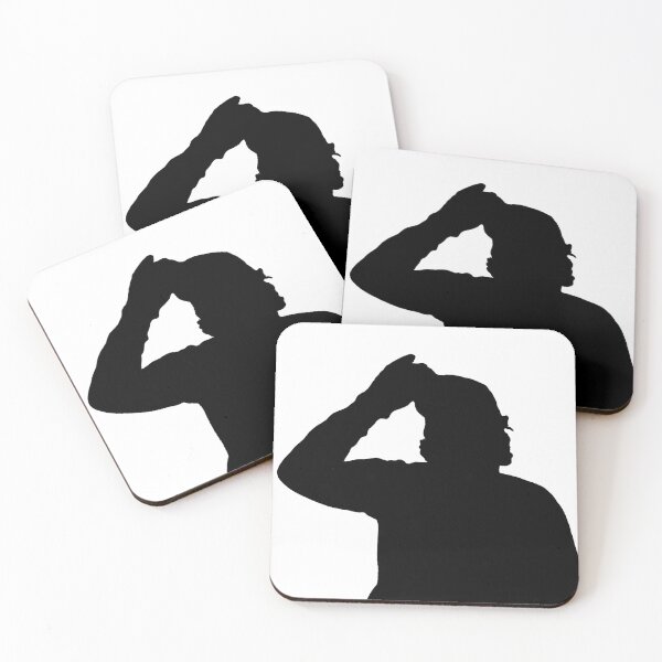 Item preview, Silhouette Of A Man Tipping His Hat From The Shadows Solid Black Figure designed and sold by TeachUrb.