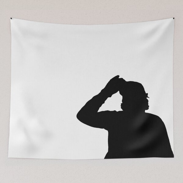 Item preview, Silhouette Of A Man Tipping His Hat From The Shadows Solid Black Figure designed and sold by TeachUrb.