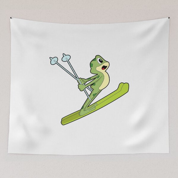 Item preview, Frog as Ski jumper with Ski designed and sold by Snabdesign84.