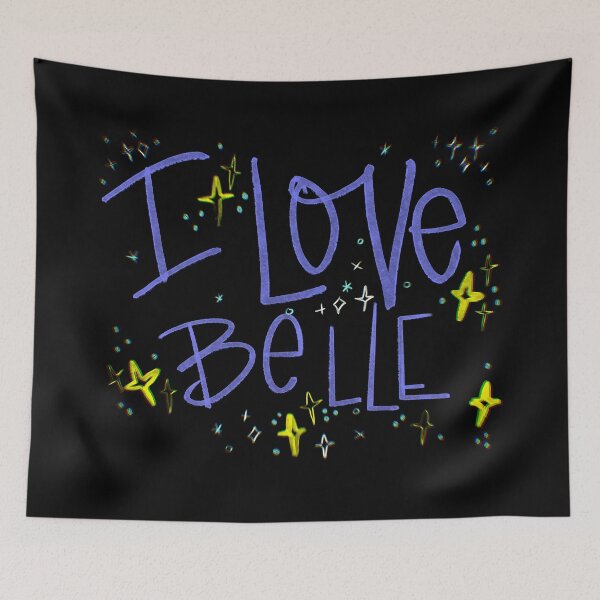 Item preview, I LOVE BELLE CUSTOM NAME PURPLE  designed and sold by GIVENGRACE.ART.