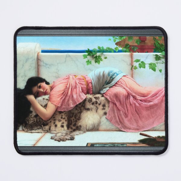 When The Heart Is Young by John William Godward Remastered Xzendor7 Classical Art Old Masters Reproductions Mouse Pad