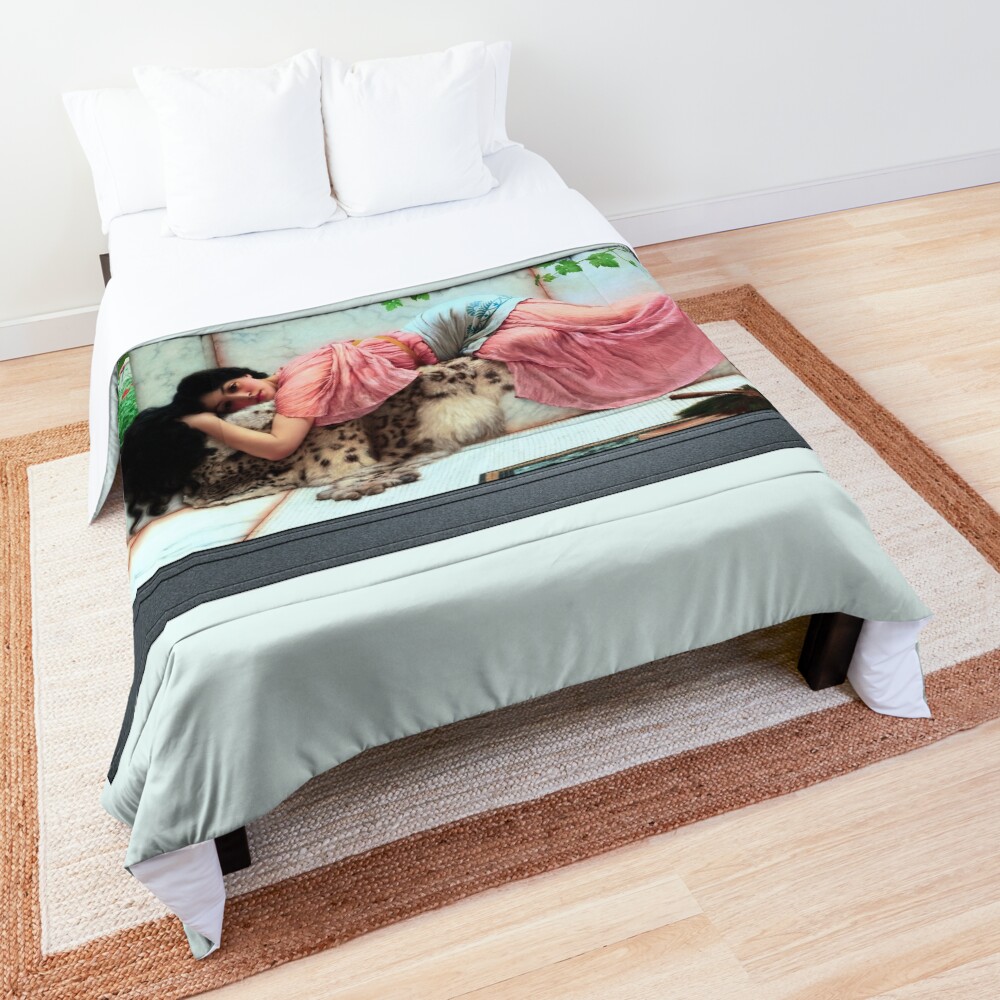 When The Heart Is Young by John William Godward - Relaxing Young Beauty 3 When The Heart Is Young by John William Godward Remastered Xzendor7 Classical Art Old Masters Reproductions Comforter