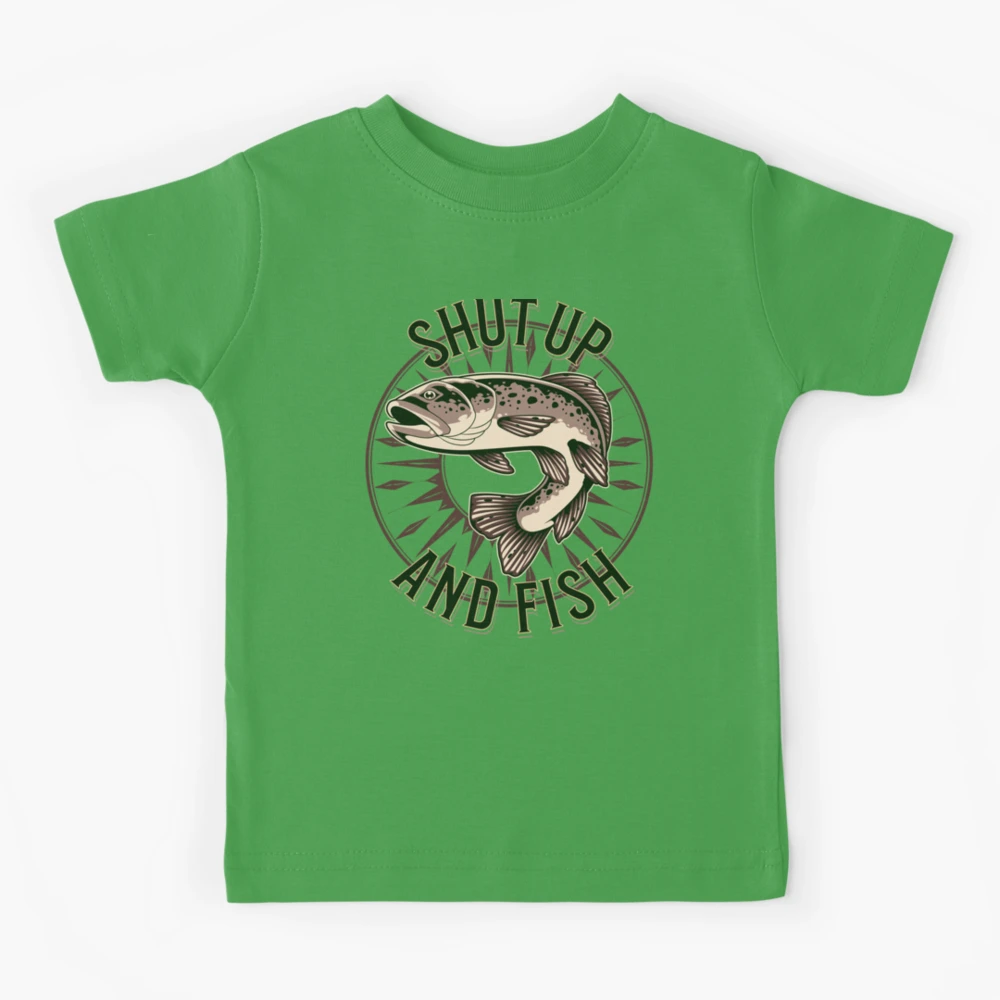 Funny Humor Shut Up and Fish Fishing T-Shirt 
