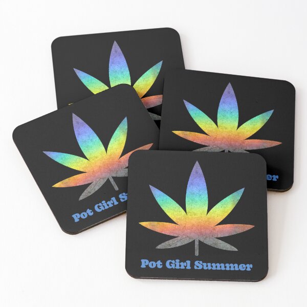 Item preview, Pot Girl Summer Weed Leaf Holographic Rainbow Pattern - For LGBTQIA Stoners/Smokers 420/Weed/Marijuana/Cannabis/Pot Lovers designed and sold by SteamParliament.