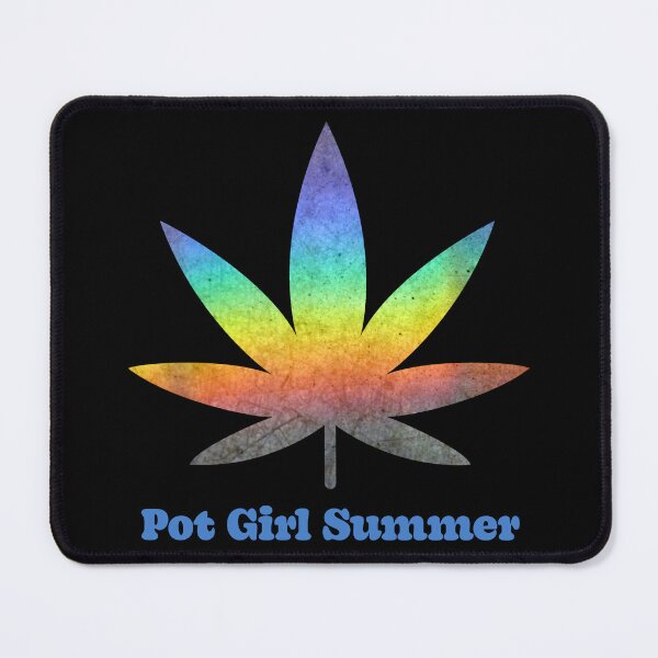 Item preview, Pot Girl Summer Weed Leaf Holographic Rainbow Pattern - For LGBTQIA Stoners/Smokers 420/Weed/Marijuana/Cannabis/Pot Lovers designed and sold by SteamParliament.
