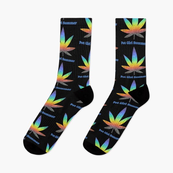 Item preview, Pot Girl Summer Weed Leaf Holographic Rainbow Pattern - For LGBTQIA Stoners/Smokers 420/Weed/Marijuana/Cannabis/Pot Lovers designed and sold by SteamParliament.
