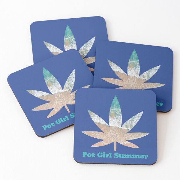 Item preview, Pot Girl Summer Weed Leaf Beach at Summer Ocean Wave Pattern - For Stoners/Smokers 420/Weed/Marijuana/Cannabis/Pot Lovers designed and sold by SteamParliament.