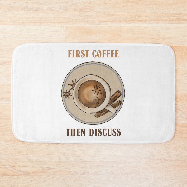 Item preview, First Coffee Then Discuss designed and sold by SwordsAndCharms.
