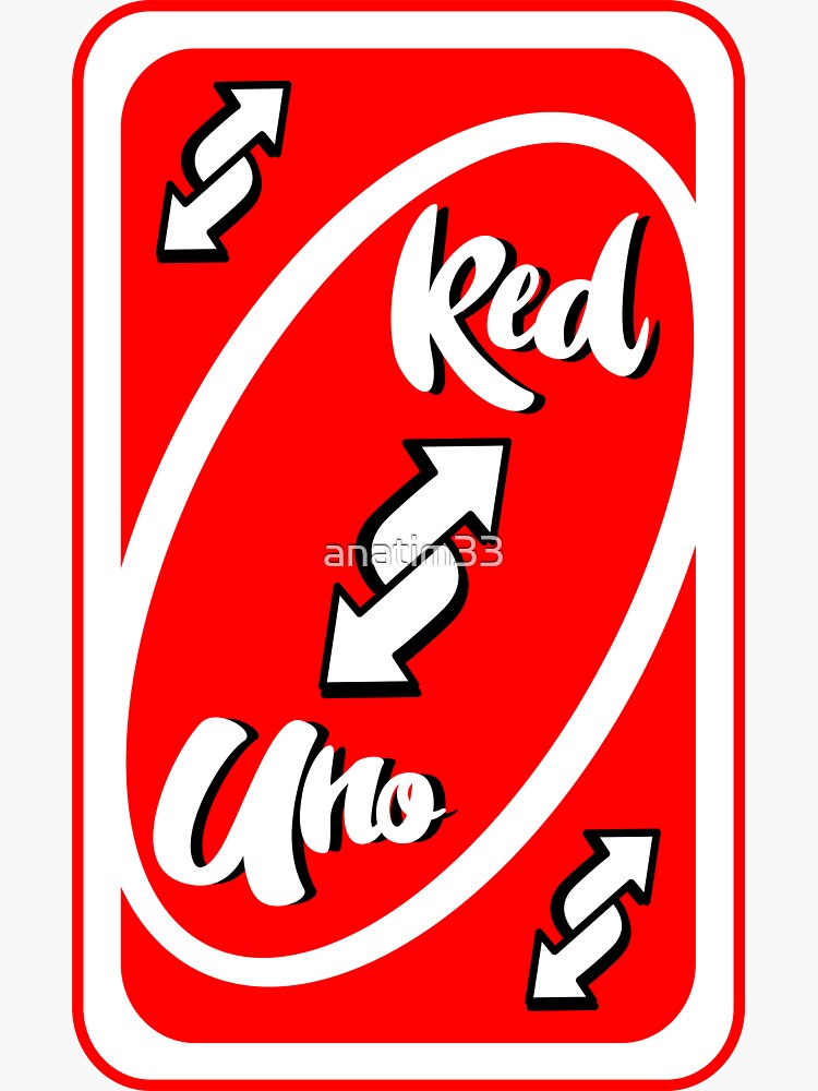 UNO reverse card - red Sticker for Sale by J-Elita