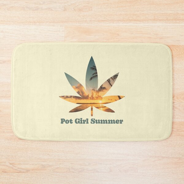Item preview, Pot Girl Summer Weed Leaf Beach at Summer Yellow Sunset Pattern - For Stoners/Smokers 420/Weed/Marijuana/Cannabis/Pot Lovers designed and sold by SteamParliament.